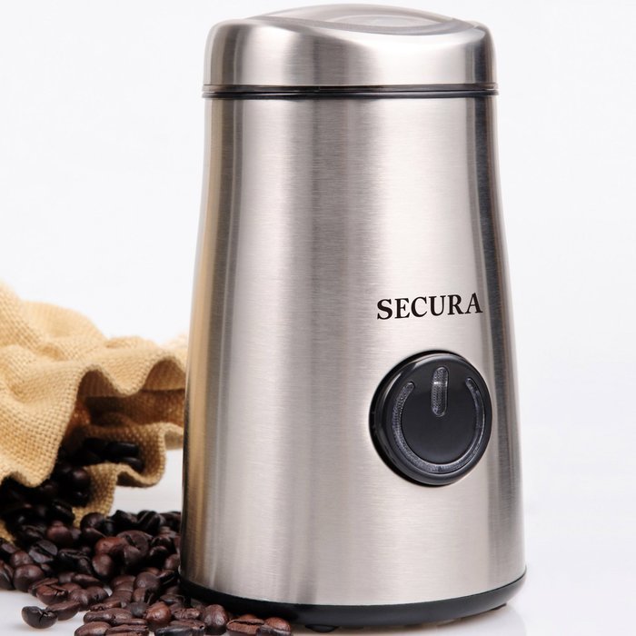 Secura Electric Coffee And Spice Grinder With Stainless-Steel Blades N3