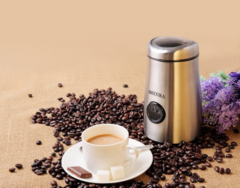 Secura Electric Coffee And Spice Grinder With Stainless-Steel Blades N4