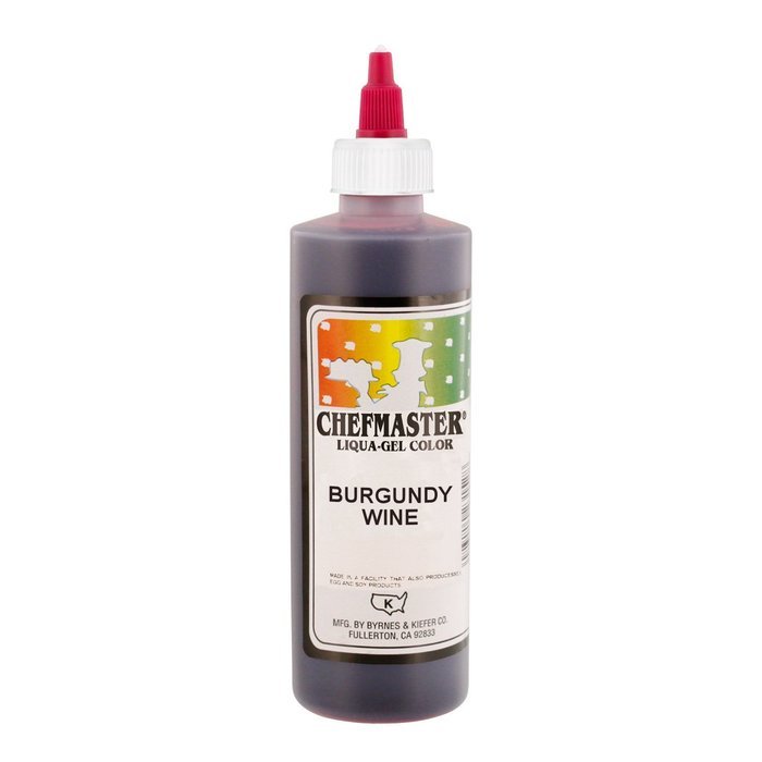 Chefmaster by US Cake Supply 10.5-Ounce Liqua-Gel Cake Food Coloring Burgundy Wine