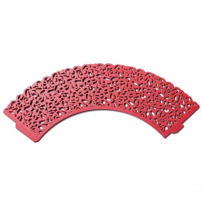 Sharing Star 100 Pieces Filigree Artistic Muffin Case Cupcake Paper Cup Liner Little Vine Lace Laser Cupcake Wrappers... N25