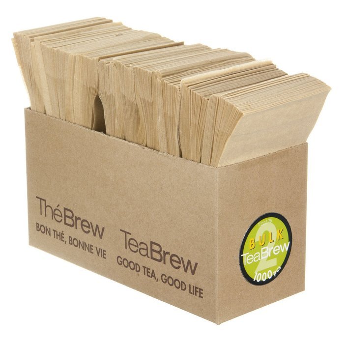 Tea Brew 1000-Piece No. 2 Bulk Pack Single Use Tea Filter, Two 3-Cup Teapot