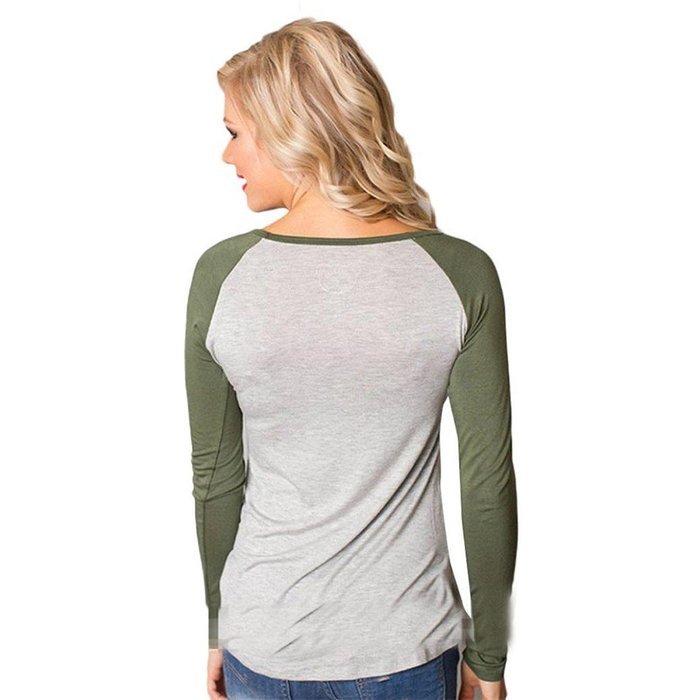 Casual Blouse,Morecome Women Fashion Letter Print Round Collar Cotton Long Sleeve Casual Tops N7
