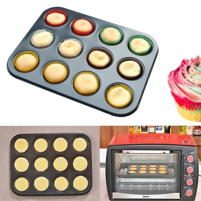 Cimostar Carbon Steel Mini Cheesecake Pan 12 Cavity N4