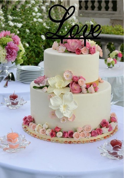 Ecape Acrylic Wedding Cake Toppers Custom Love You More Cake Toppers Cake Decoration Black Pack of 1 N55