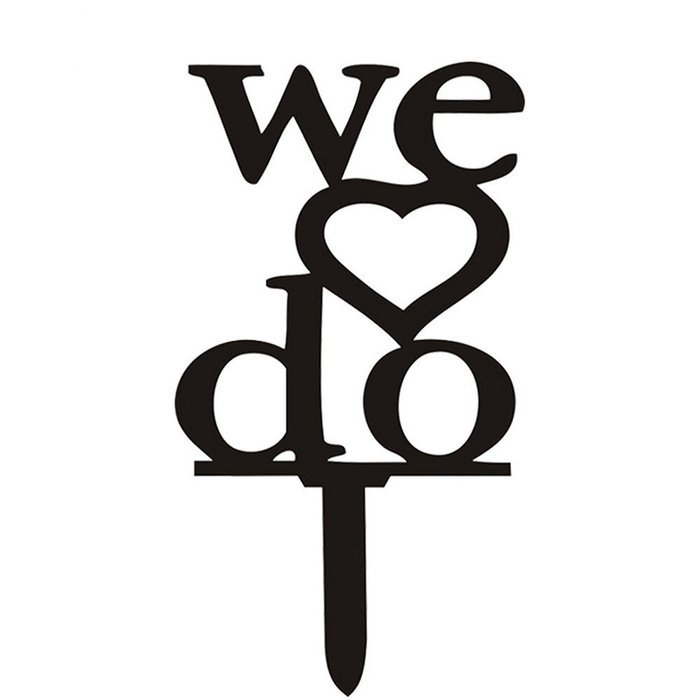 Ecape Acrylic Wedding Cake Toppers Custom Love You More Cake Toppers Cake Decoration Black Pack of 1 N56