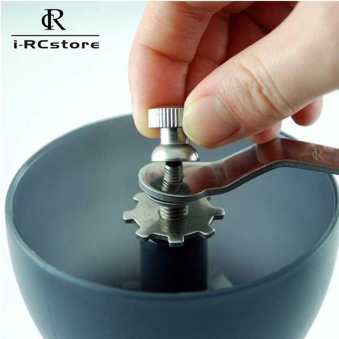RC Professional Manual Ceramic Burr Coffee Grinder, Hand-crank Coffee Mill, Includes Brush, Black N24