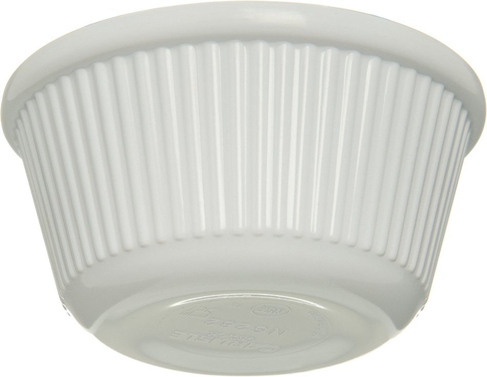 Carlisle S28202 Melamine Fluted Ramekin, 3-Ounce Capacity, 1.43" Height, White (Case of 48) N2