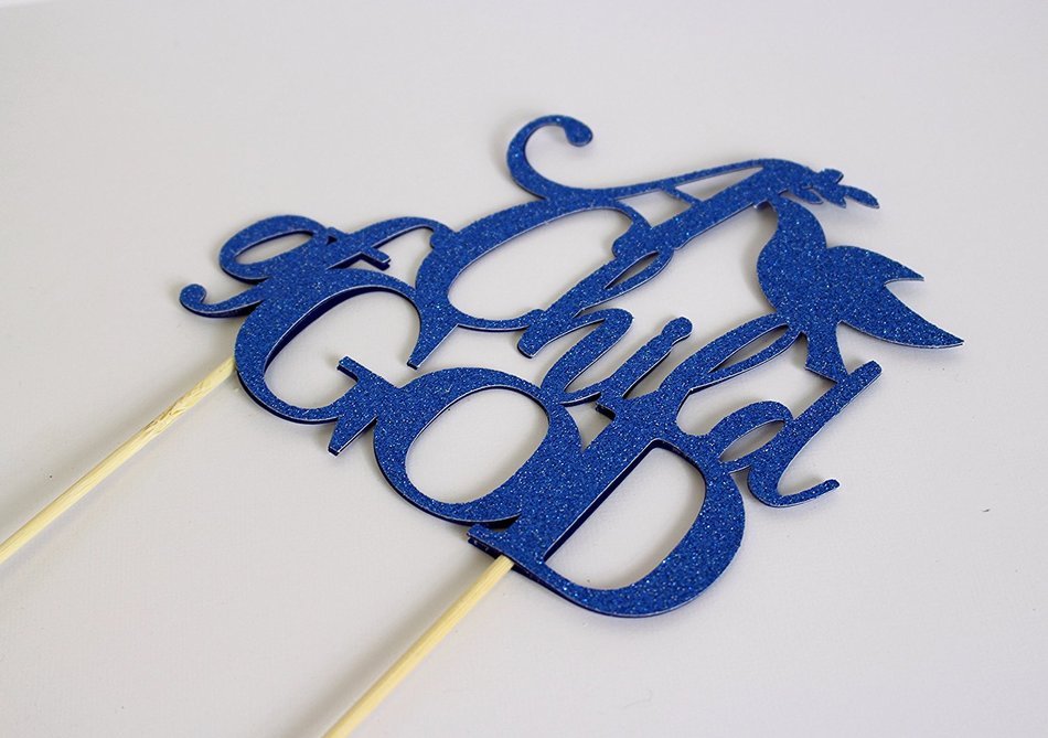 All About Details Blue A Child Of GOD Cake Topper N3