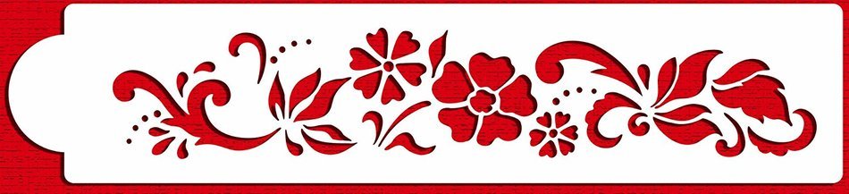 Designer Stencils C437 Floral Explosion Tier 4 Cake Stencil, Beige/semi-transparent N4