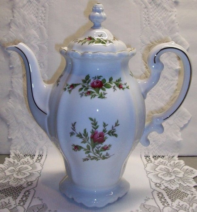 JOHANN HAVILAND MOSS ROSE LARGE COFFEE POT