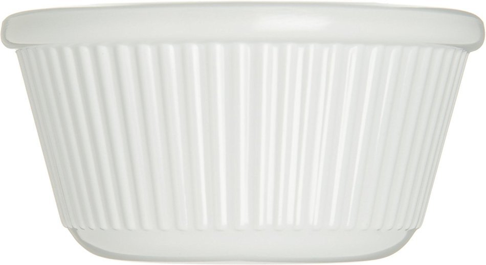 Carlisle S28202 Melamine Fluted Ramekin, 3-Ounce Capacity, 1.43" Height, White (Case of 48) N4