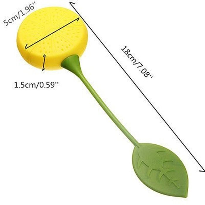 PYRUS Tea Infuser Silicone Tea Strainers Lemon Shape for Loose Leaf Tea(2PACK) N2