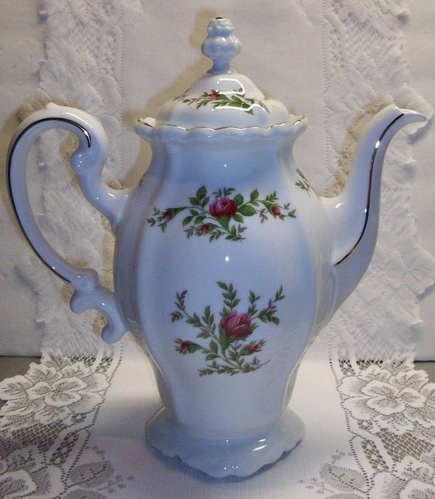 JOHANN HAVILAND MOSS ROSE LARGE COFFEE POT N2