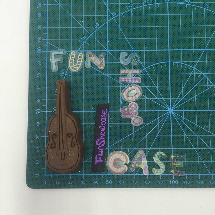 Funshowcase 6 Cavities Cello or Violin Music Theme Chocolate Candy Silicone Mold for Fondant Cake Decoration,... N2