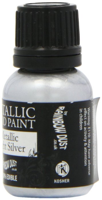 1 X Silver Food Paint N4
