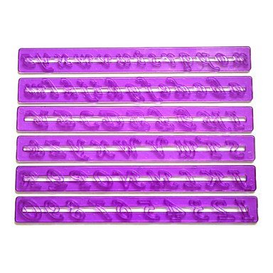 Y&XL&H Number And Letter Shape Frill Cutter Embossing Gum Paste Mold Set Of 6 Pieces N3