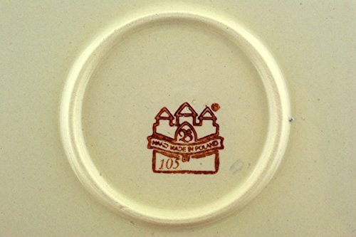 Polish Pottery Fluted Pie Dish 11-inch Gingham Flowers N5