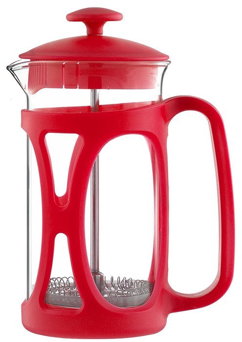 Grosche Basel French Press Coffee and Tea Maker (Large - 800 ml, Red) N9