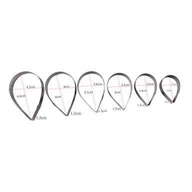 Sher FOUR-C Stainless Steel Rose Drop Flower Cutter Fondant Sugar Craft Cupcake Mold Baking Moulds Cookie Decorating... N5