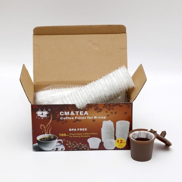 Cm&tea Paper Coffee Filter for K-cup (100 Count)