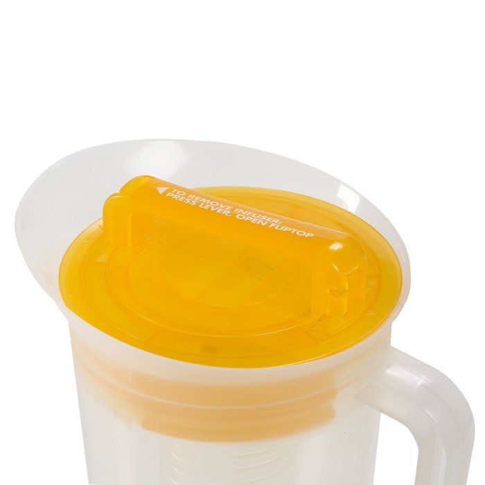 Shake & Infuse Red Pitcher w/ Tube, 96 Fluid Ounces (3 Quarts) by Pride Of India N7