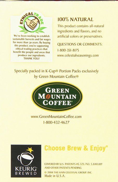 Celestial Seasonings Lemon Zinger Herbal Tea, K-Cup Portion Pack for Keurig K-Cup Brewers, 24-Count N63