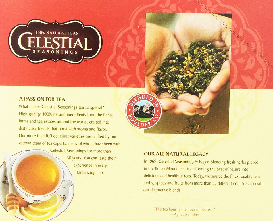 Celestial Seasonings Lemon Zinger Herbal Tea, K-Cup Portion Pack for Keurig K-Cup Brewers, 24-Count N65