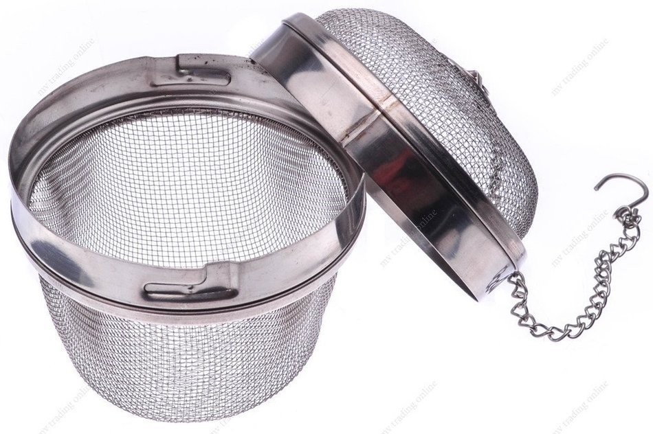 New Star International SD-2319 Stainless Steel Locking Spice Mesh Ball, Tea Strainer, Tea Infuser, Giant Size,... N5
