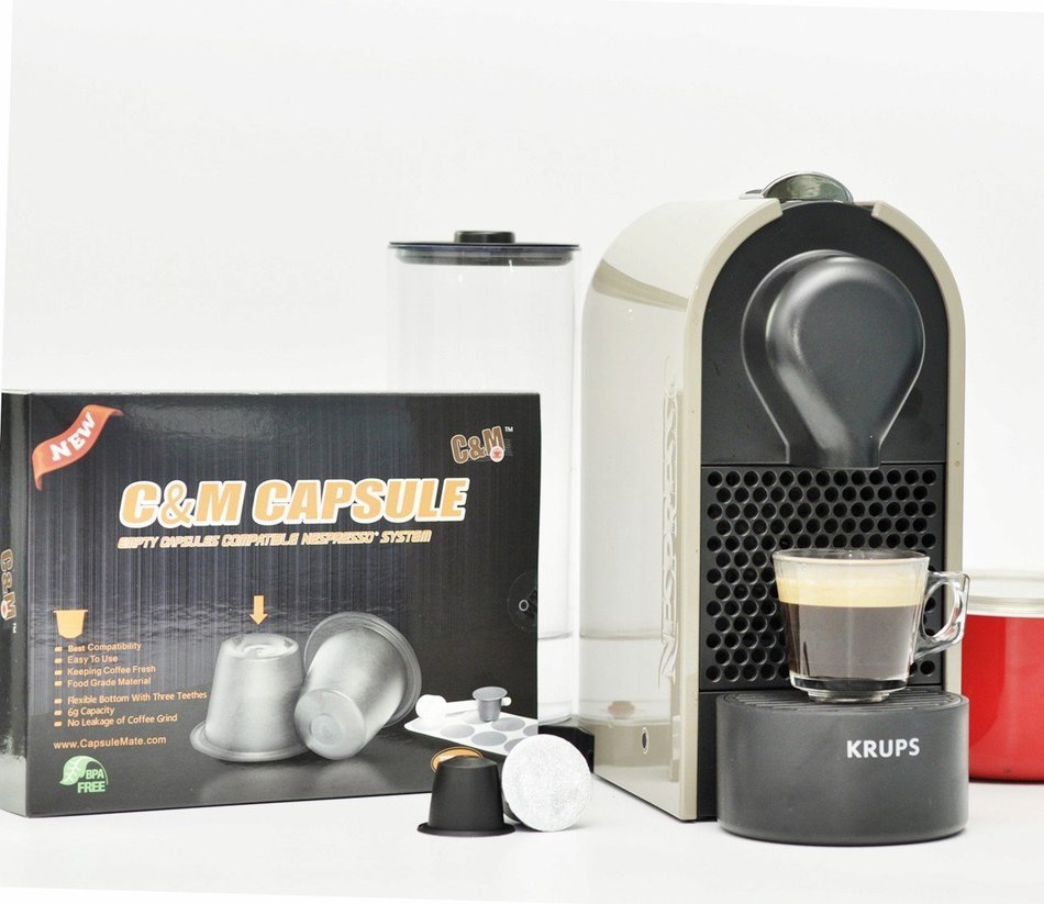 C&M 02 - 100pcs Black Color New Empty Capsule Compatbile All Include The Lastest Nespresso Machines (Fillable... N4
