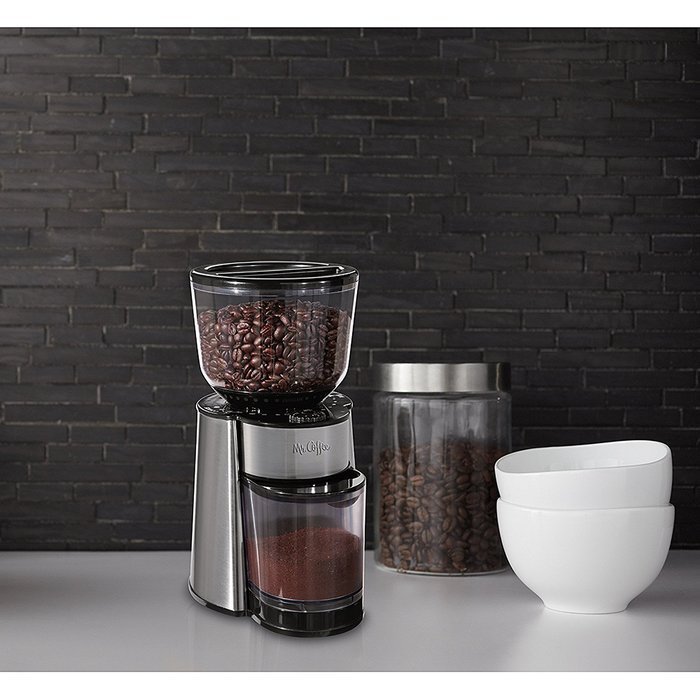 Mr. Coffee Automatic Burr Mill Grinder BVMC-BMH23-WM Great For French Press And Espresso Too! N2