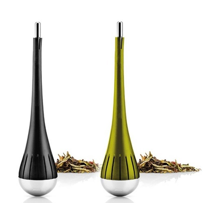 Huayoung Creative Shaped Stainless Steel & Rubber Long Handle Tea Filters Ball Shaped Tea Infusers (Black) N2