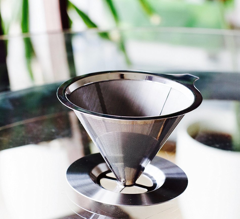Coffee Dripper Stainless Steel by Strixx- Reusable Paperless Coffee Filter- Coffee Brewer Portable Coffee Maker... N2