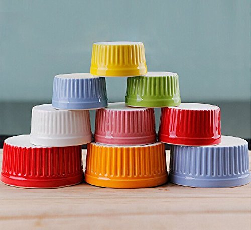 Astra shop Stoneware Creme Brulee 4 oz. Porcelain Ramekins, Set of 6 |Durable Craftsmanship - Dishwasher, Freezer... N3