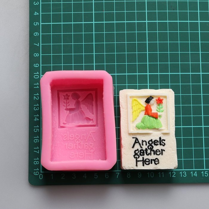 Pinkie Tm Angel and flower Soap Mold,Resin Clay Chocolate Candy Silicone Cake Mould,Fondant Cake Decorating Tools... N2