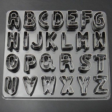 Y&XL&H Bakeware Stainless Steel 26PCS Letter Shaped Cookies Mold Cake & Cookie Cutters N3