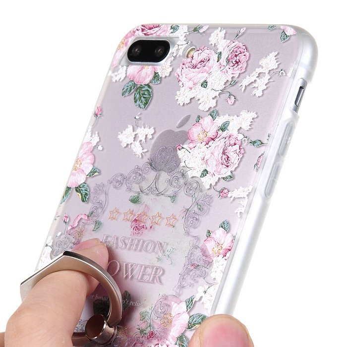 Badalink iPhone 7 Plus Case (5.5") 360 Degree Rotating Ring Holder Kickstand Shockproof Soft TPU Bumper Frame... N23