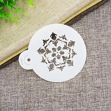 Sher Five Point Rosettes Cake and Cookie Stencil,Cake Supplies Stencil,Stencil Tool Kit Cake Decorating,Set N4