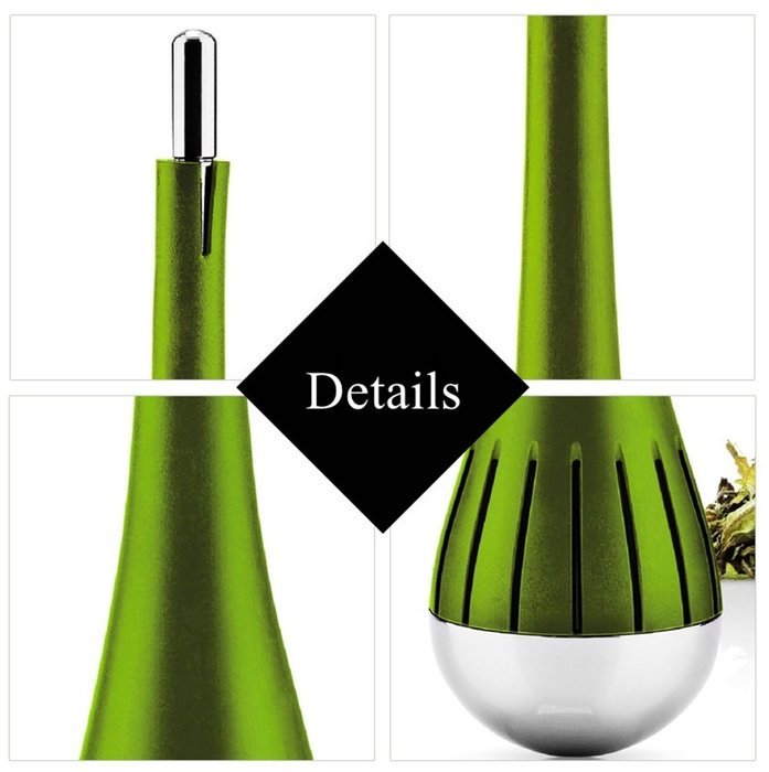 Huayoung Creative Shaped Stainless Steel & Rubber Long Handle Tea Filters Ball Shaped Tea Infusers (Black) N3