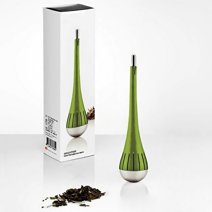 Huayoung Creative Shaped Stainless Steel & Rubber Long Handle Tea Filters Ball Shaped Tea Infusers (Black) N4