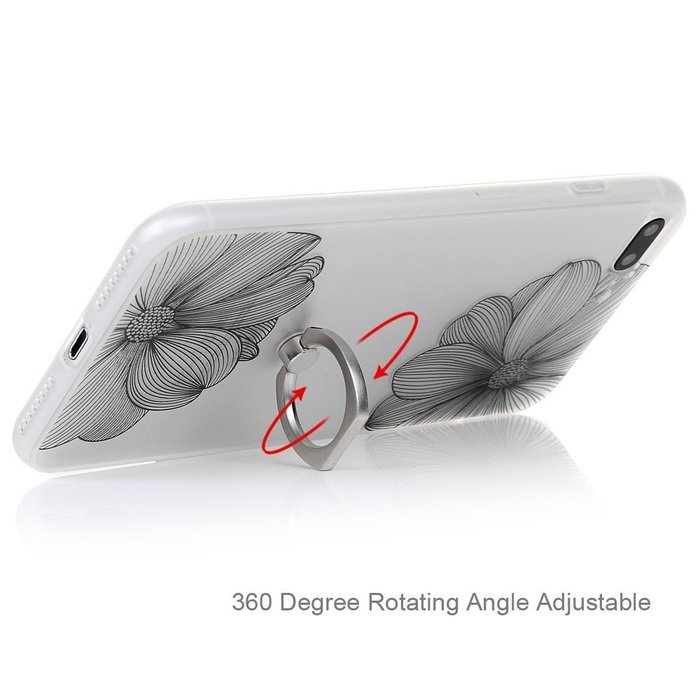 Badalink iPhone 7 Plus Case (5.5") 360 Degree Rotating Ring Holder Kickstand Shockproof Soft TPU Bumper Frame... N35