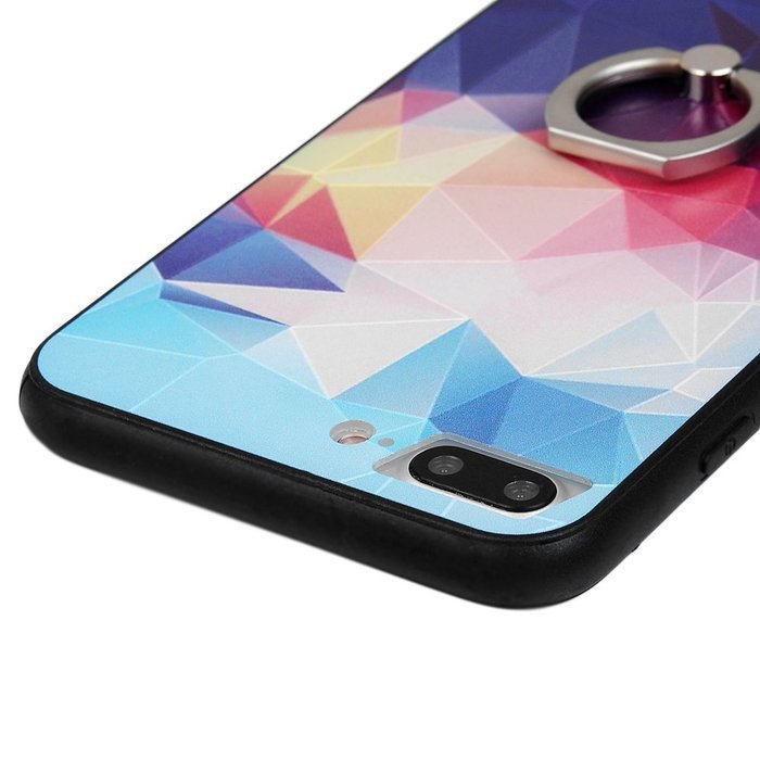 Badalink iPhone 7 Plus Case (5.5") 360 Degree Rotating Ring Holder Kickstand Shockproof Soft TPU Bumper Frame... N40