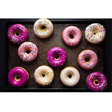 Y&XL&H 6Cav Doughnut Donut Bundt Ring Cake Chocolate Dessert Silicone Mold Decor Kits(Random Color) N5