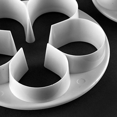 Sher Rose Shape Cake and Cookie Cutter Mold (3 Pieces) N4
