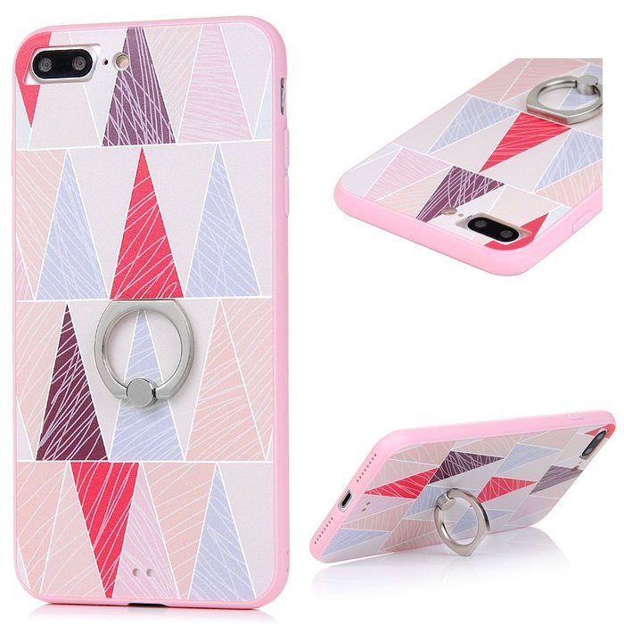 Badalink iPhone 7 Plus Case (5.5") 360 Degree Rotating Ring Holder Kickstand Shockproof Soft TPU Bumper Frame... N47