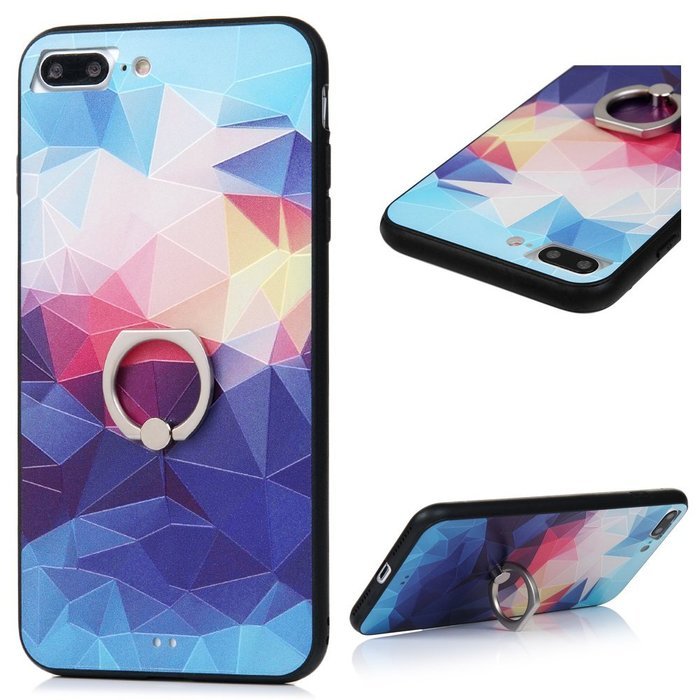 Badalink iPhone 7 Plus Case (5.5") 360 Degree Rotating Ring Holder Kickstand Shockproof Soft TPU Bumper Frame... N49