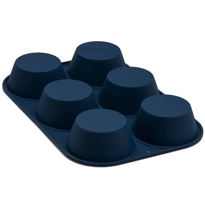 Marathon Housewares KW200010RD Premium Silicone 6 Cup Standard Size Muffin Pan, Red N8