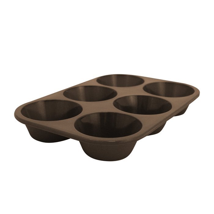 Marathon Housewares KW200010RD Premium Silicone 6 Cup Standard Size Muffin Pan, Red N12