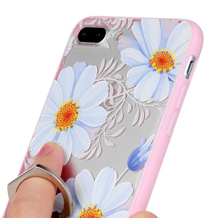 Badalink iPhone 7 Plus Case (5.5") 360 Degree Rotating Ring Holder Kickstand Shockproof Soft TPU Bumper Frame... N54