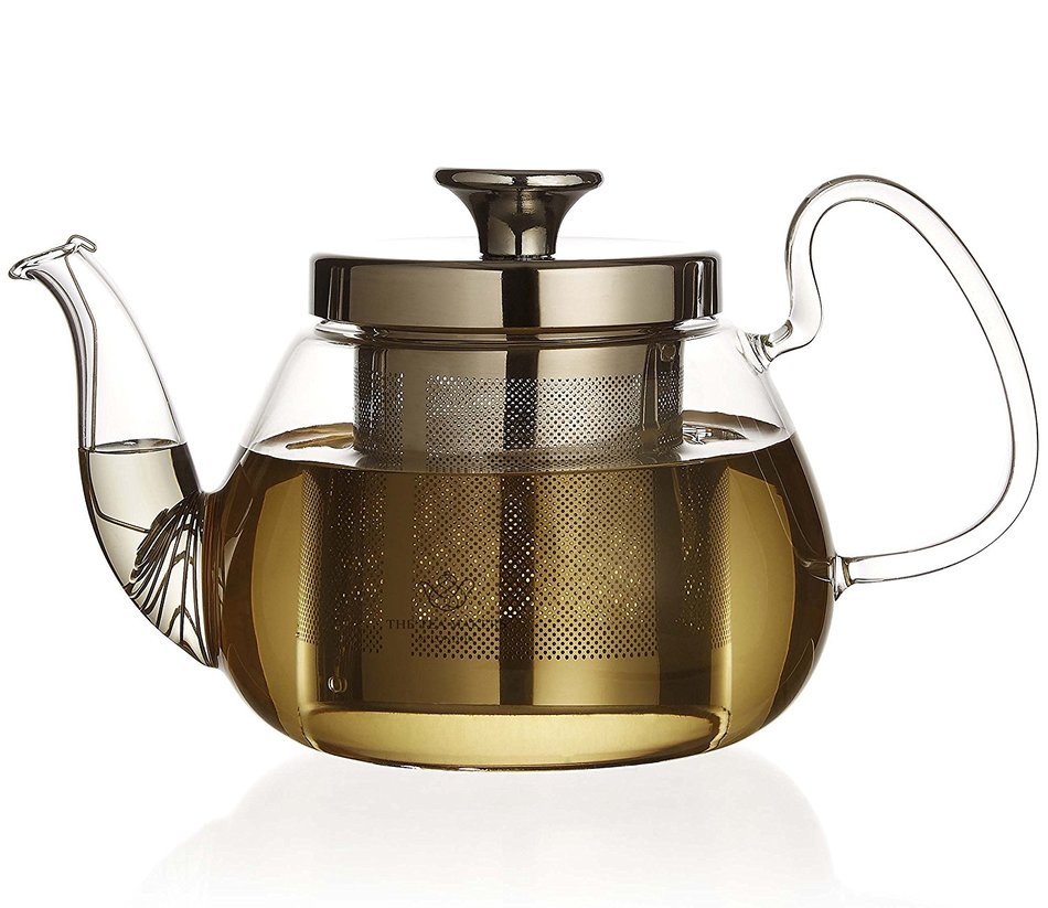 The Tea Makers of London One Cup Glass Teapot With Removable Stainless Steel Infuser And Removable Coil Filter... N3