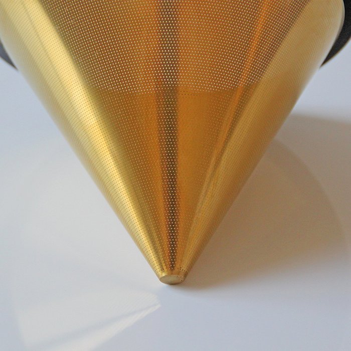 Titanium Gold Coated Coffee Pour Over Cone Filter/Dripper for Chemex, Hario, Bodum, Carafes, and More by ABSOLUTE... N7